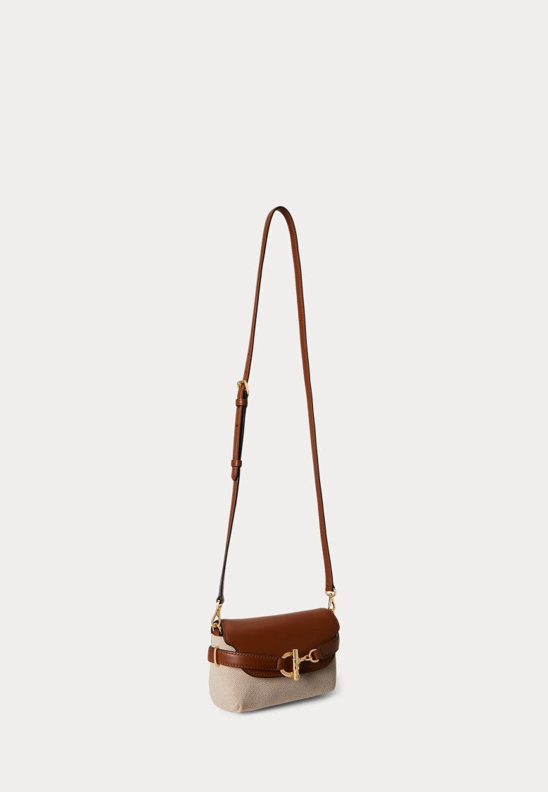 Lauren Ralph Lauren Structured Shoulder Bag With Smooth Leather Flap