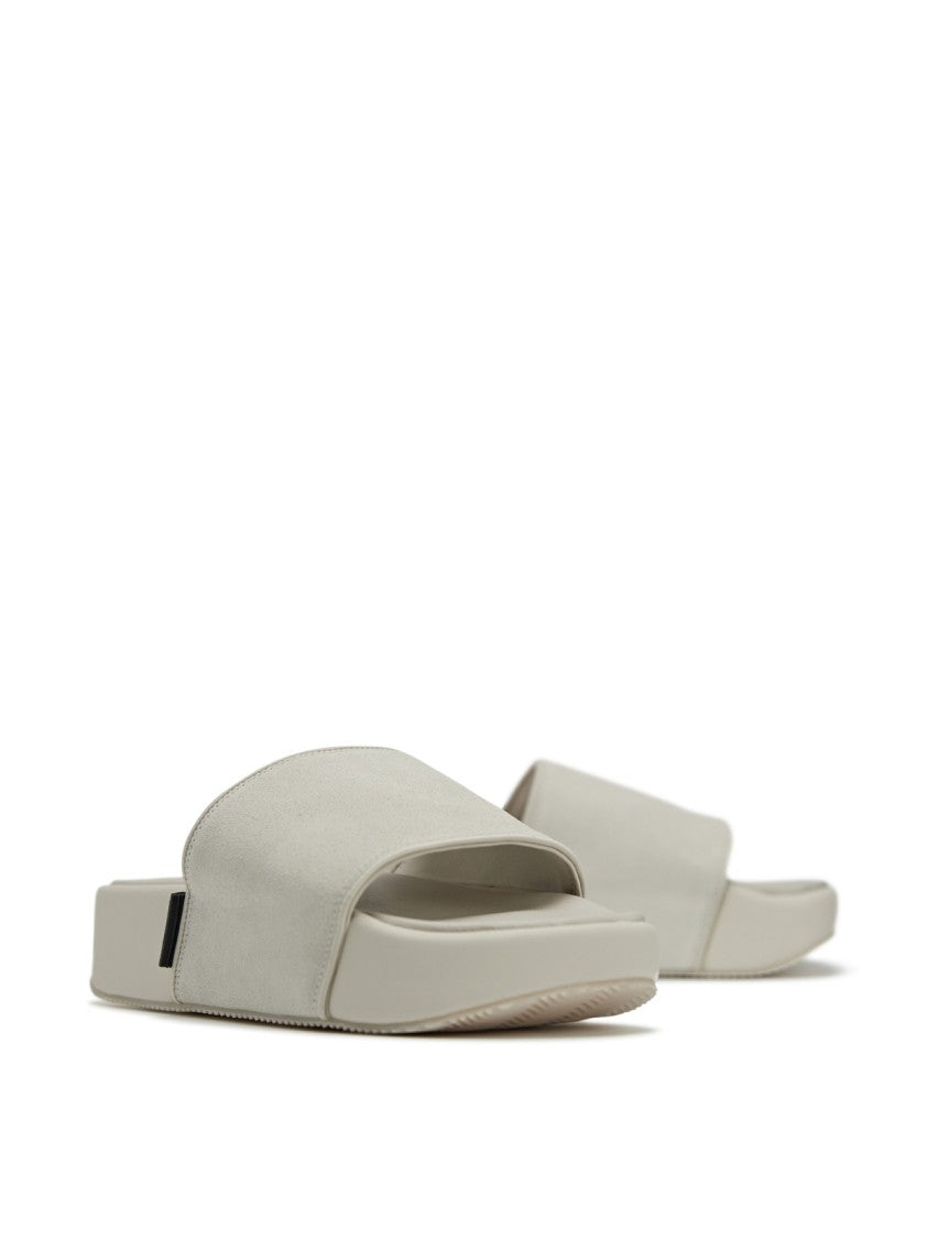 Y-3 Slide Sandals With Wide Leather Strap