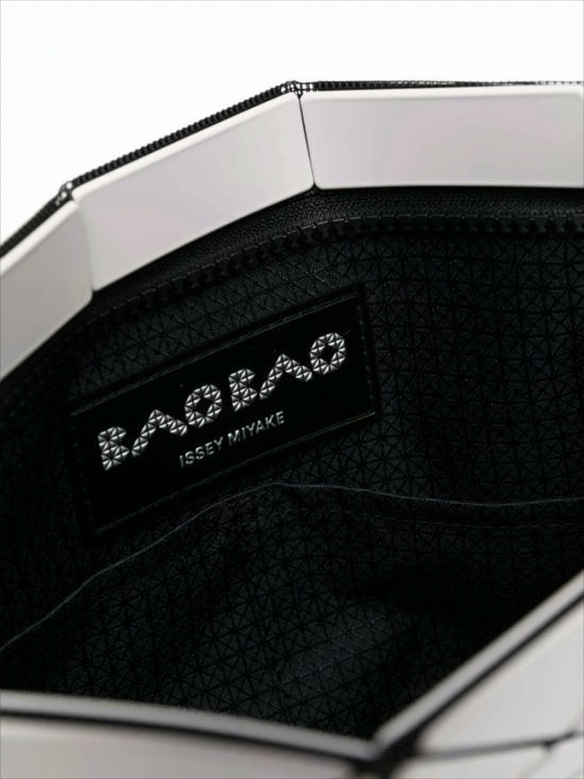 Baobao Geometric White Pvc Shoulder Bag With Adjustable Strap