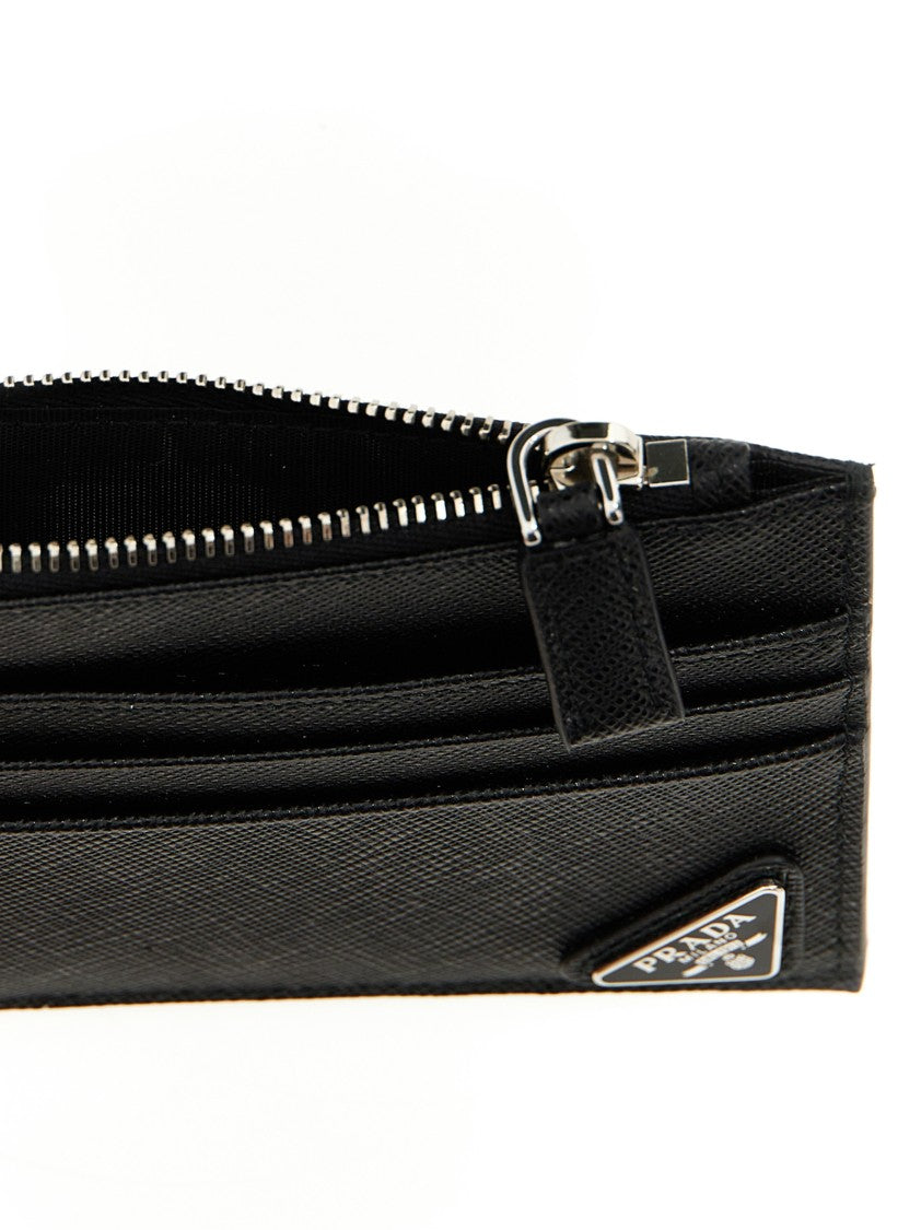 Prada Saffiano Logo Card Holder