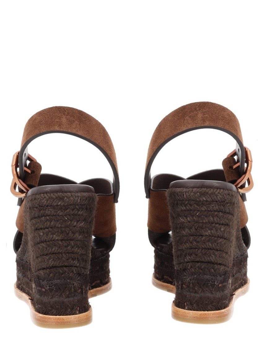 Castaner Brown Betina Suede Wedge Sandals