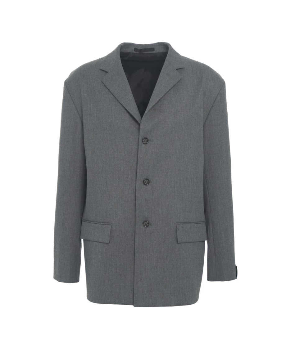 Paolo Pecora Notched Collar Blazer With Three-Button Closure And Flap Pockets