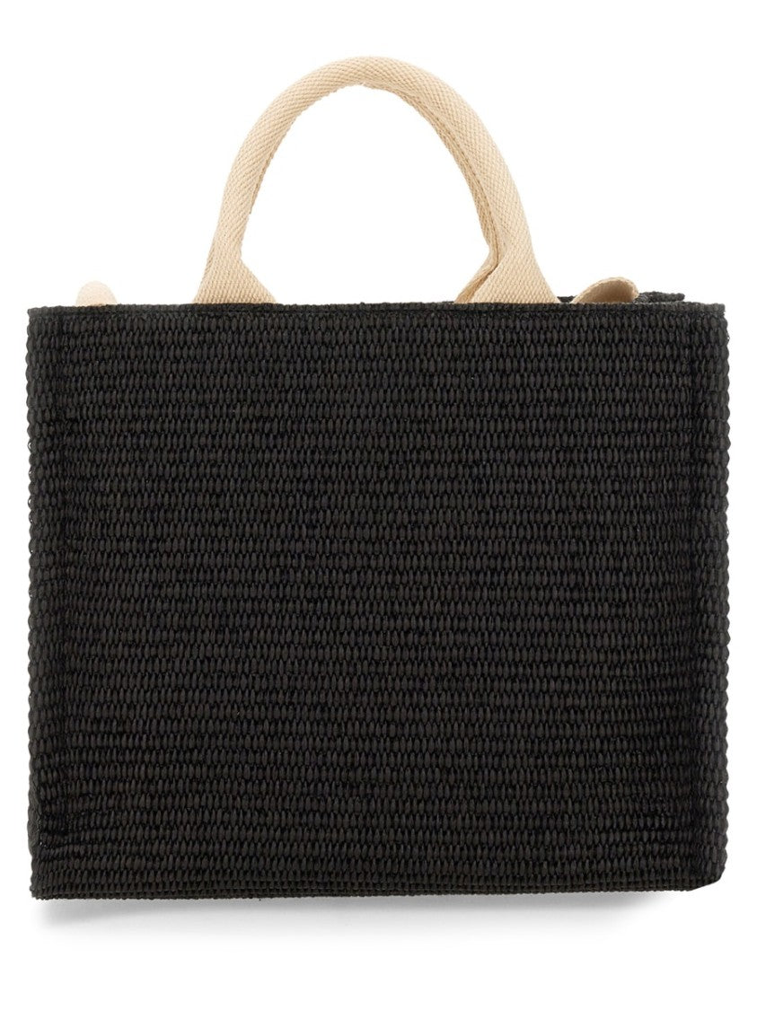 Marni Raffia Effect Fabric Small Tote Bag