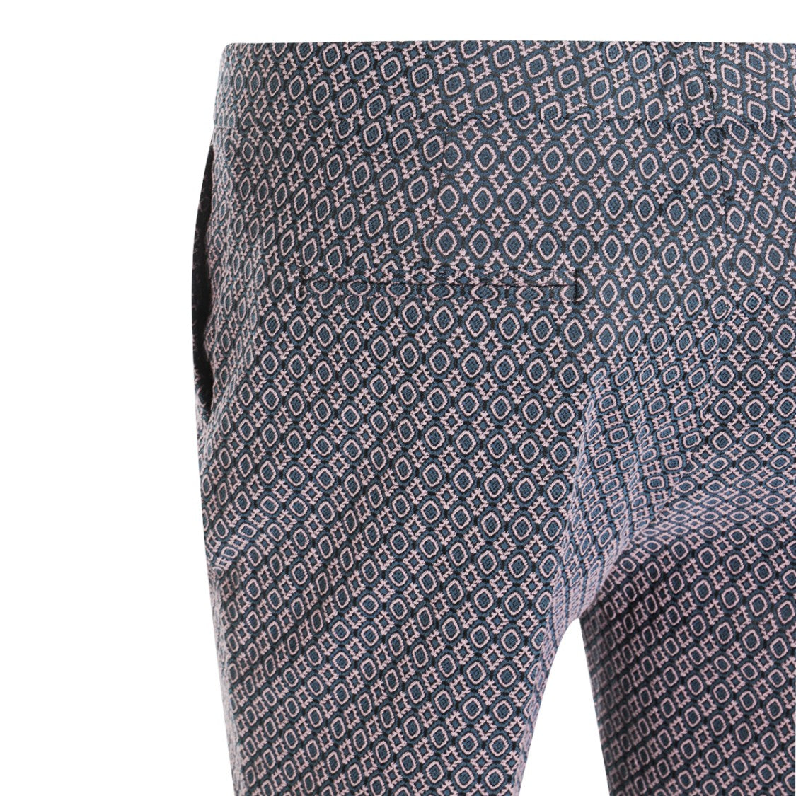 Etro Slim Tapered Pants With Geometric Pattern