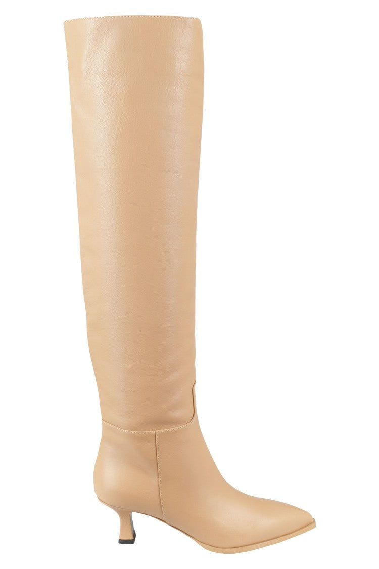 3Juin Tall Leather Boots With Pointed Toe