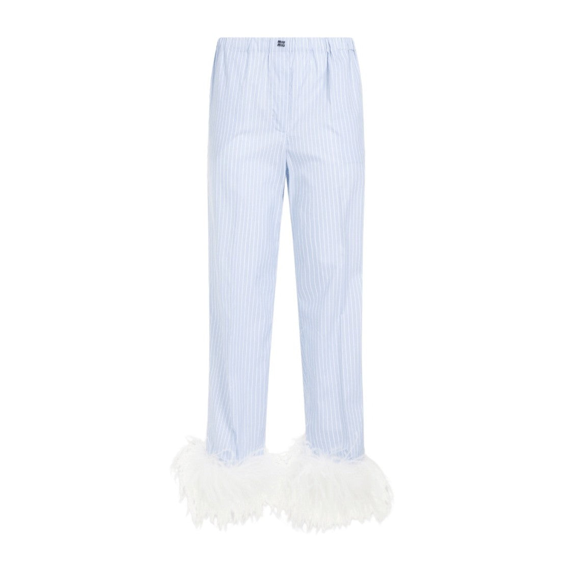 Miu Miu Light Blue Cotton Pants