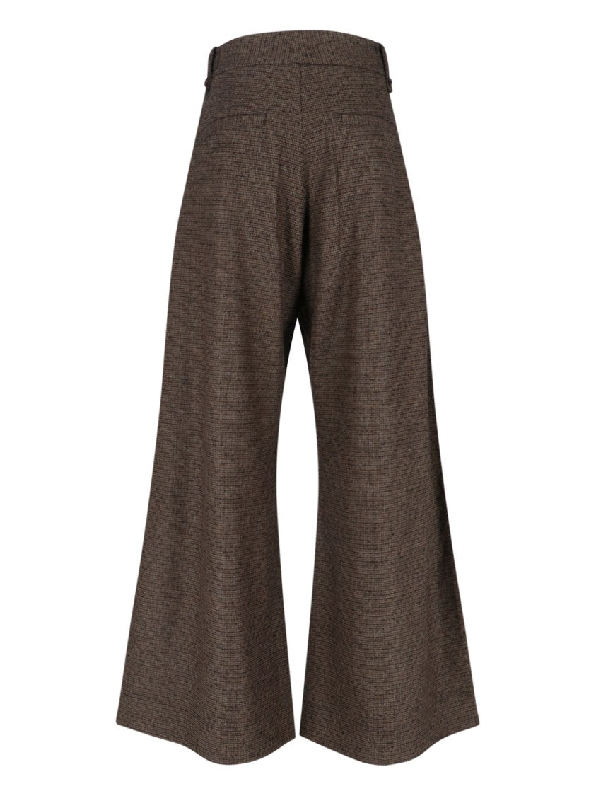 Eudon Choi Tailored Brown Trousers With Structured Silhouette