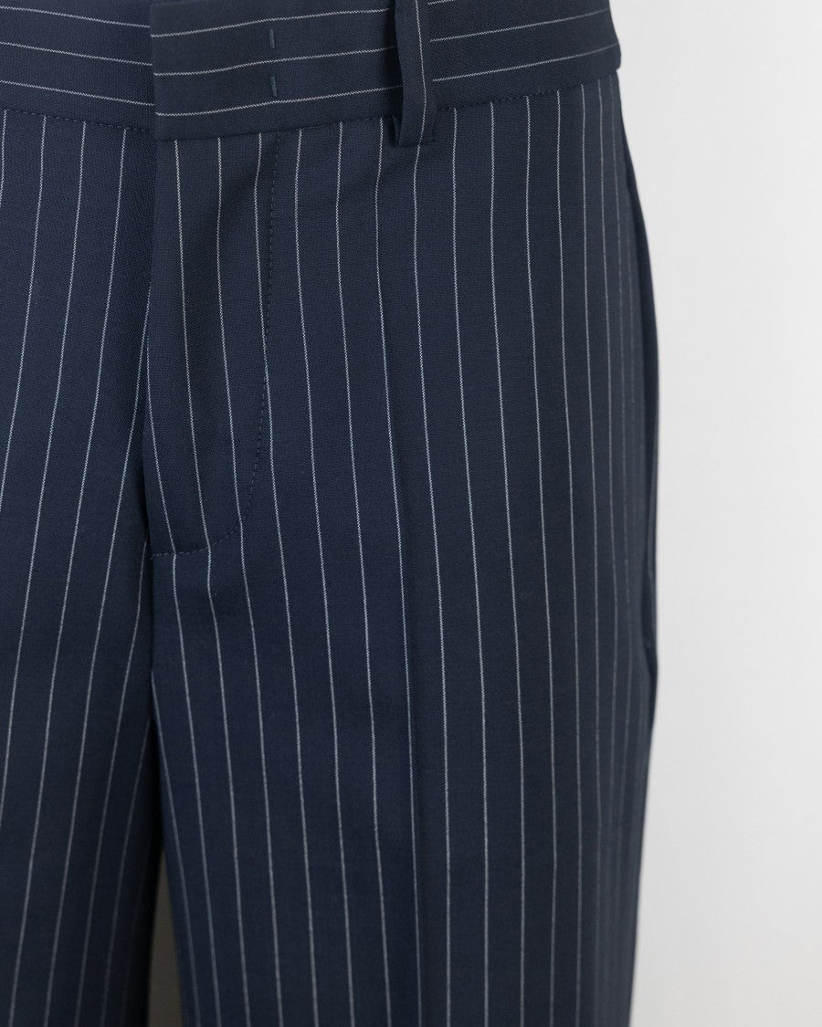 P.A.R.O.S.H. Blue Pinstriped Trousers