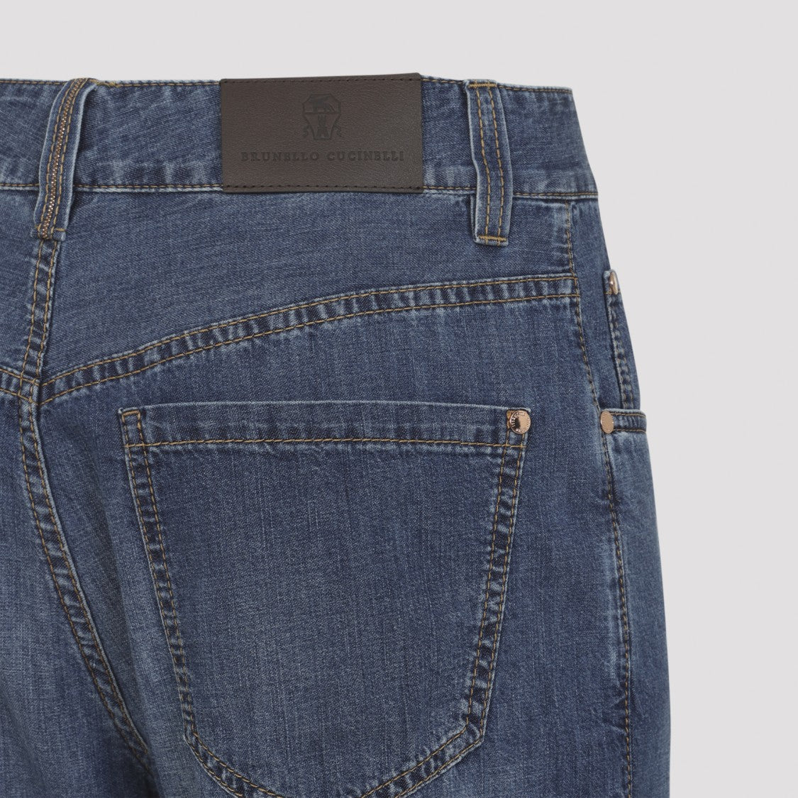 Brunello Cucinelli Overwashed Wide Leg Jeans With Concealed Zip
