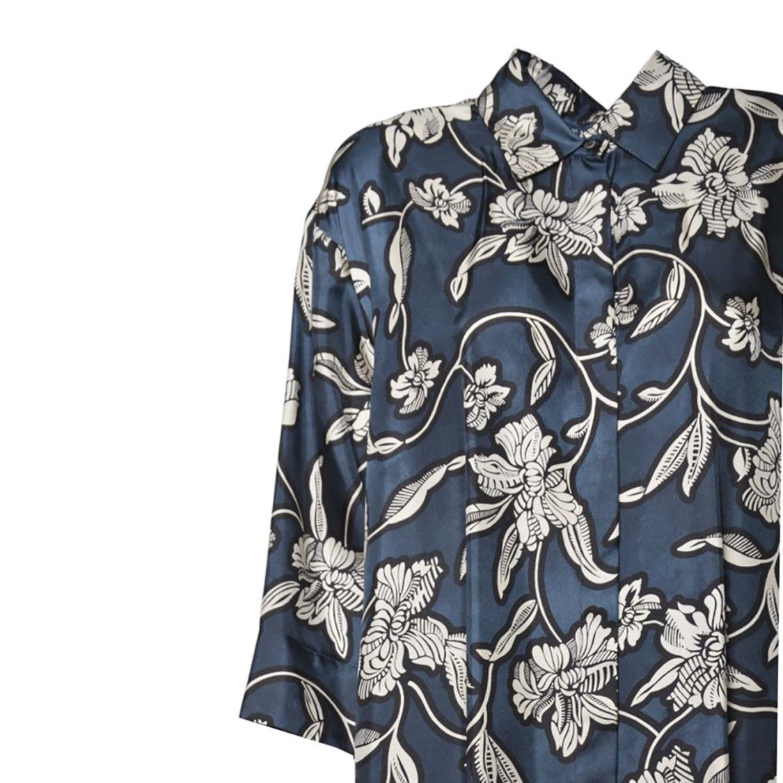 Max Mara Ankle-Length Floral Robe With Belted Waist