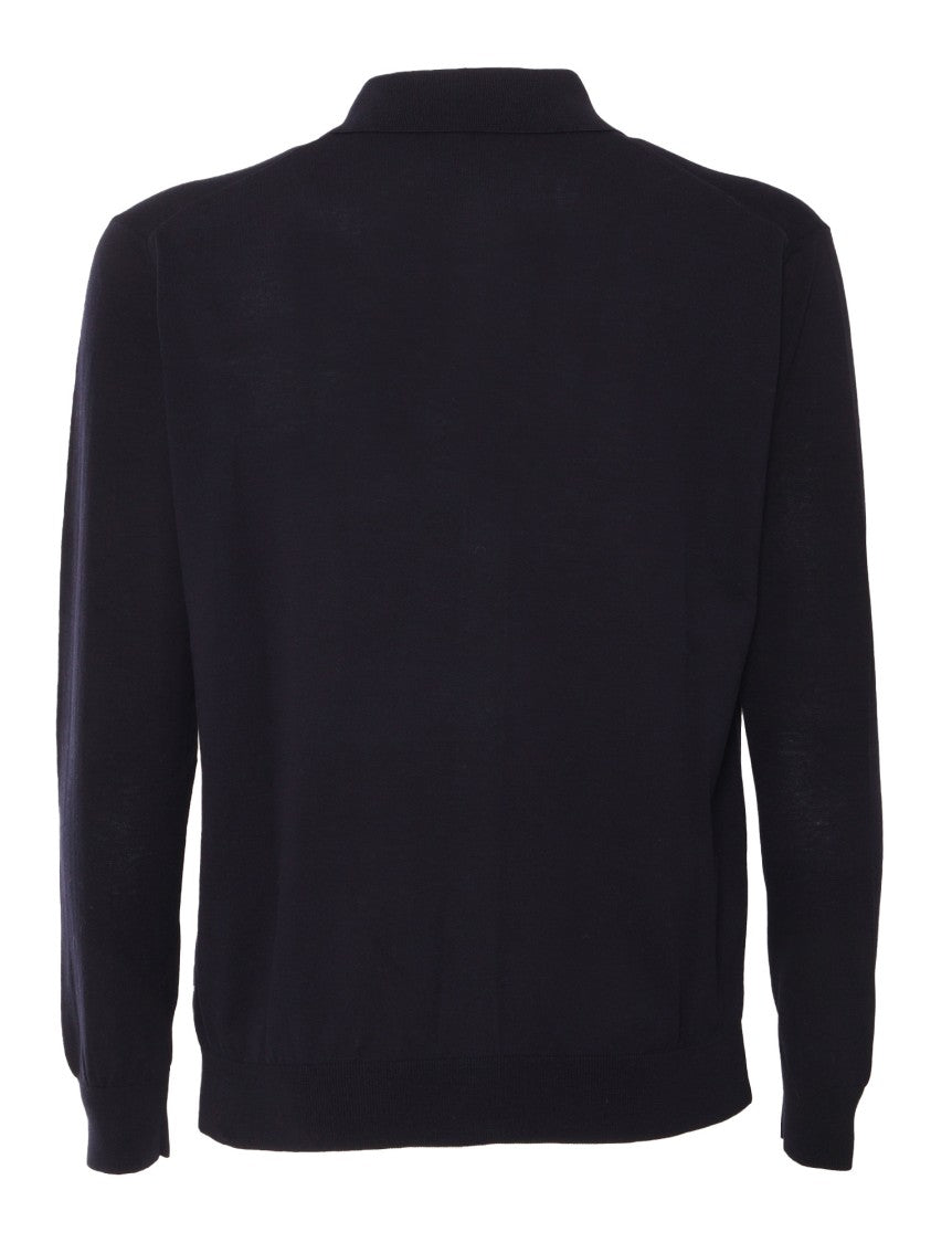 Sette Fili Cashmere Ice Cotton Long-Sleeved Shirt-Neck Cardigan