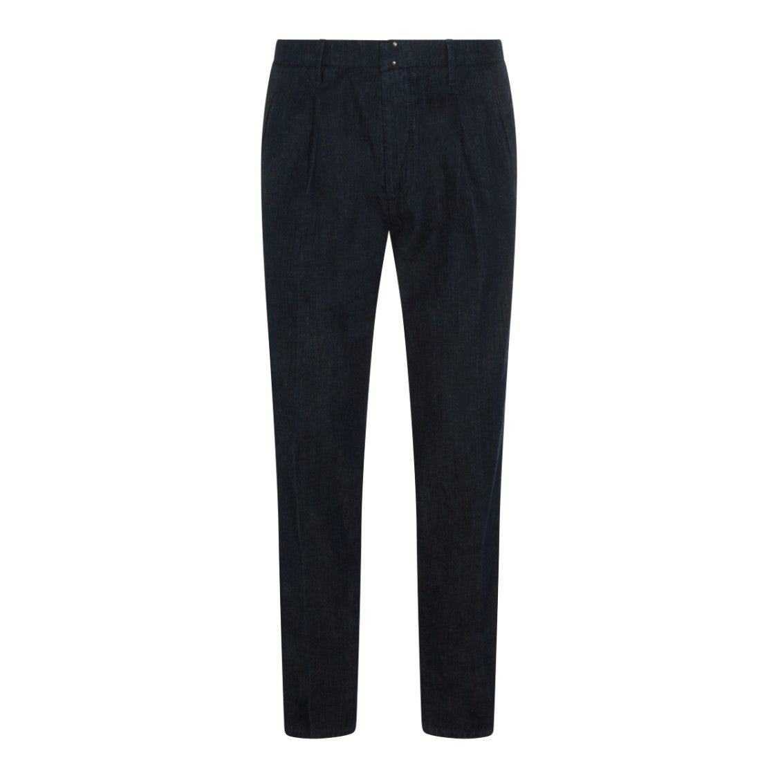 Incotex Blue Division Straight-Leg Jeans With Dark Indigo Wash And Subtle Pleats