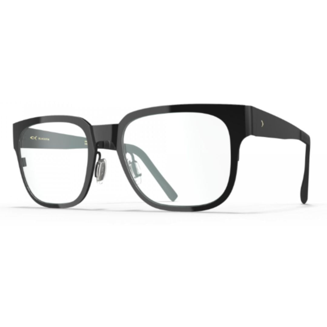 Blackfin Bf1052 Nantucket Thin Rectangular Black Eyeglasses With Beta Titanium Alloy Frame