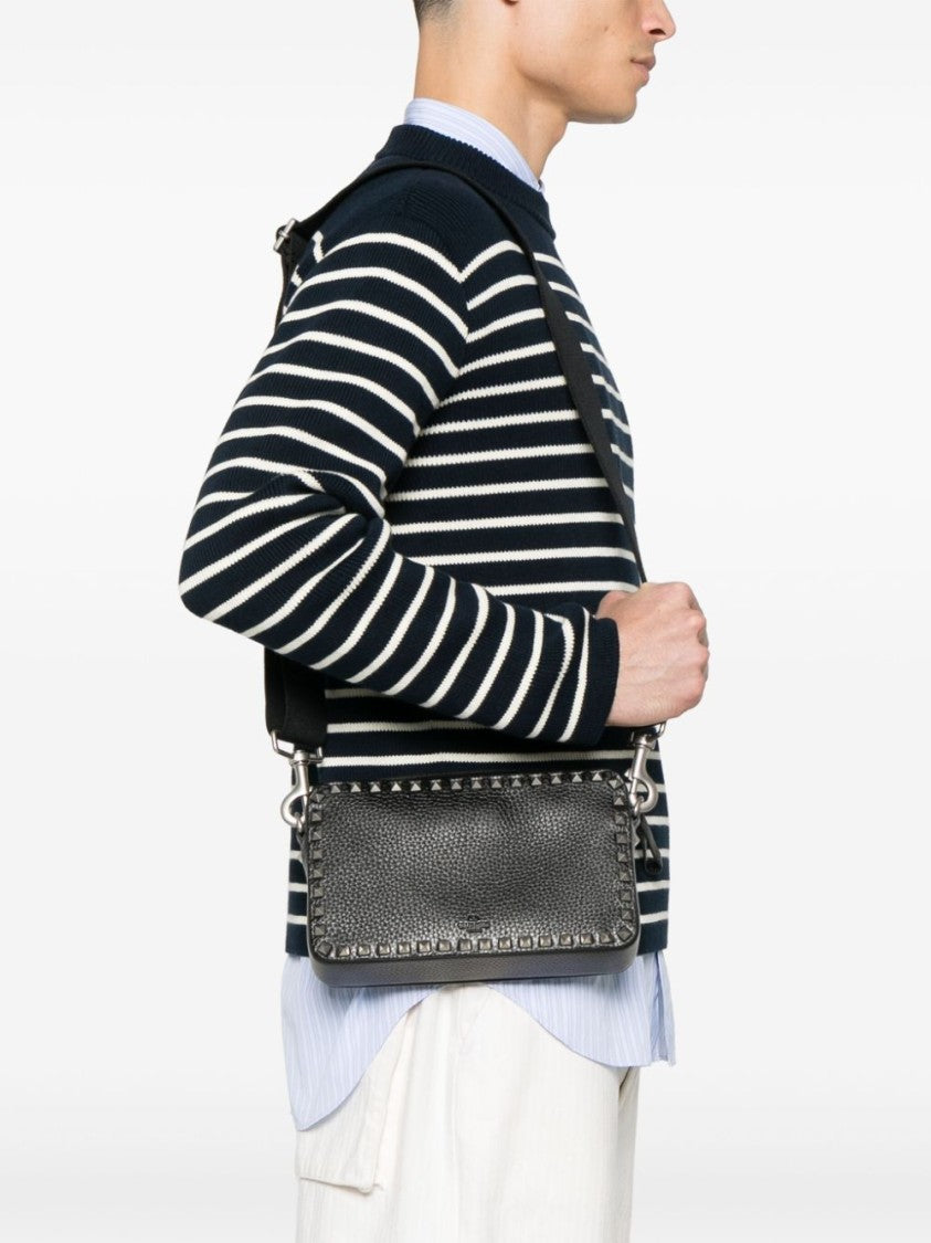 Valentino Black Textured Leather Bag