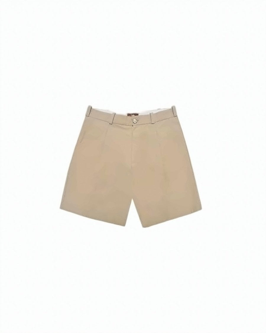Late Checkout Tailored Neutrals Shorts With Design