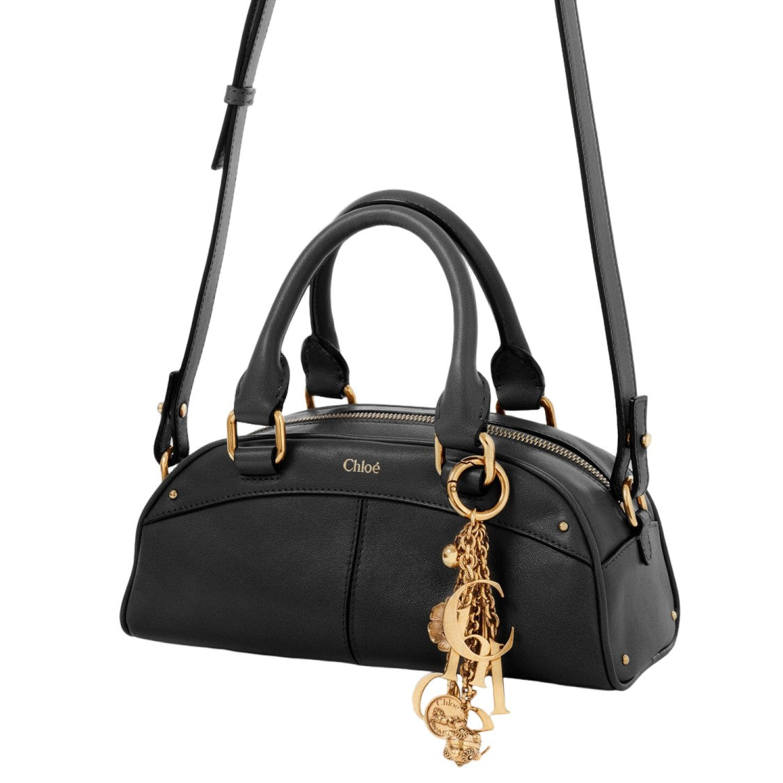 Chloé Structured Small Bowling Bag In Soft Calfskin Leather