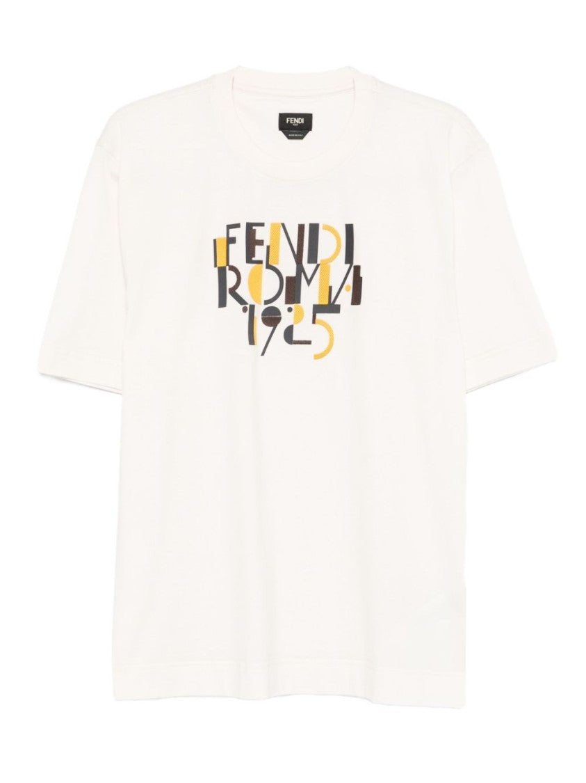 Fendi Relaxed-Fit Graphic Print T-Shirt With Round Neckline