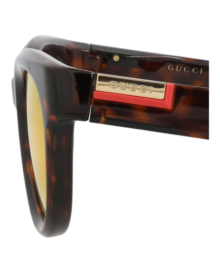 Gucci Round-Frame Injection Sunglasses