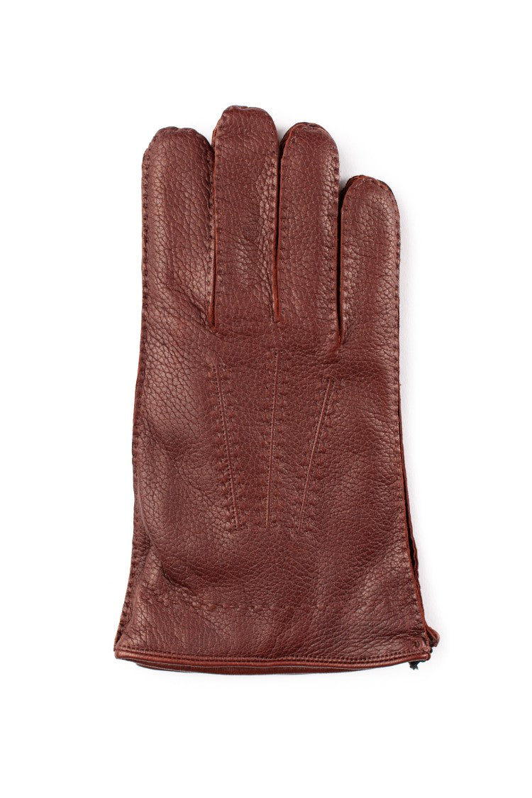 Orciani Artisanally Crafted Brown Leather Gloves