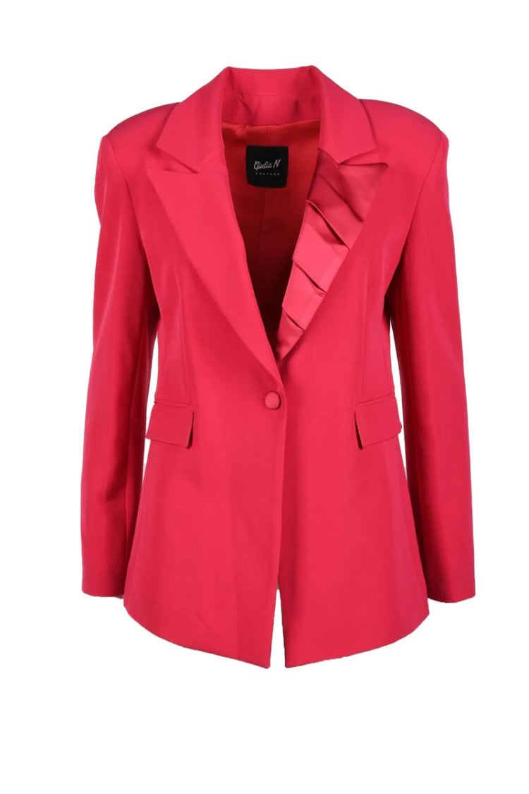 Giulia N Fuchsia Polyester Stretch Jacket