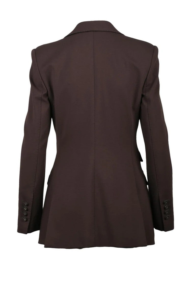 Dolce & Gabbana Stretch Viscose Jacket - Brown