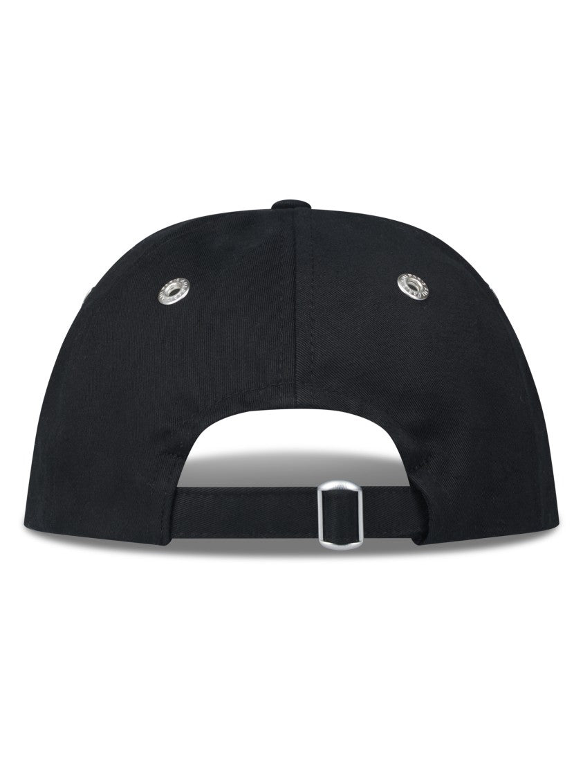 Ami Paris Quota Red Ami De Coeur Black Cotton Cap