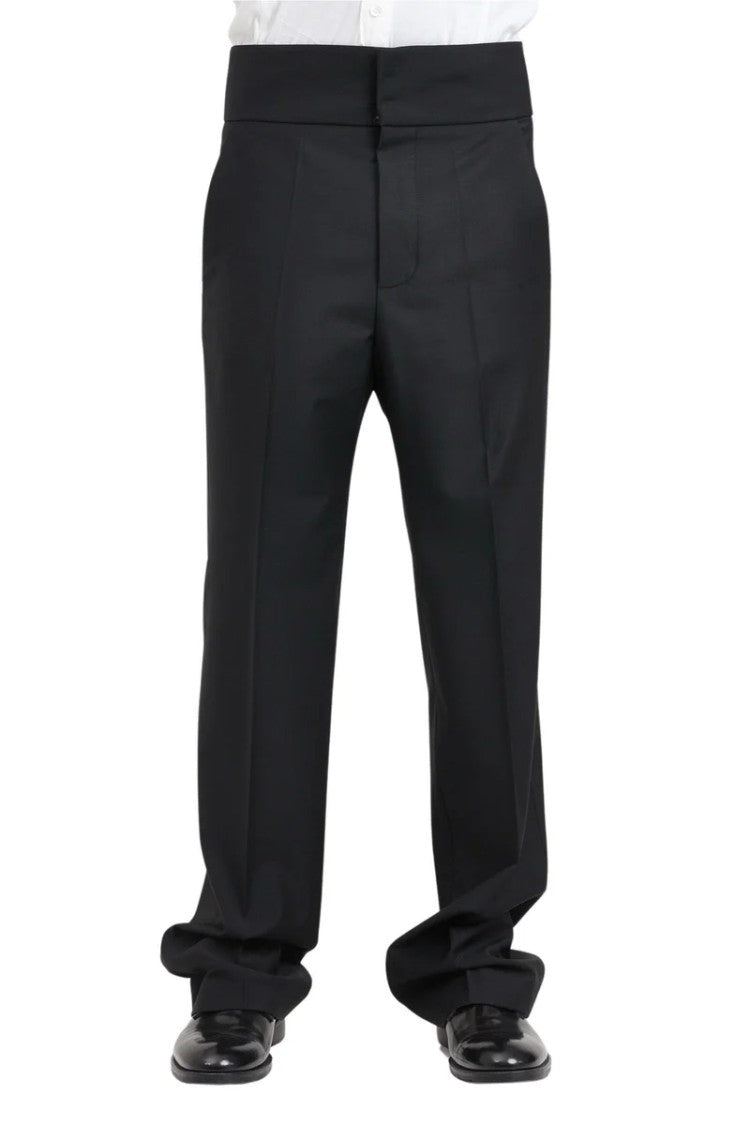 Patrizia Pepe Wool Elastane Trousers - Black