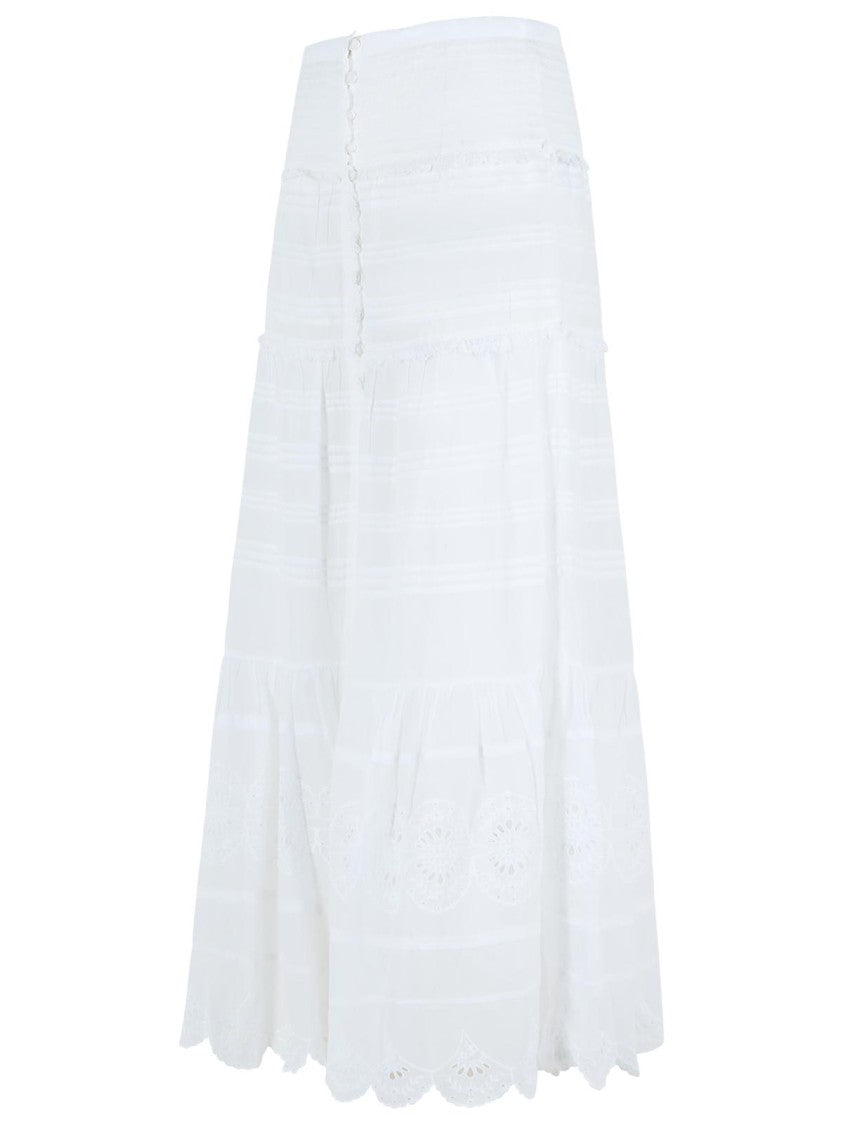 Isabel Marant Étoile 'Paoline' White Cotton Skirt