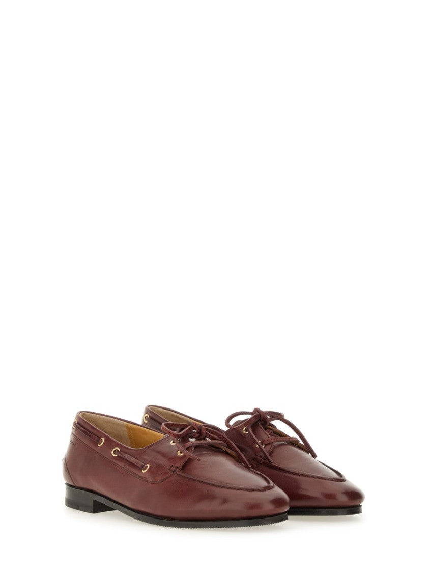 Bally Moccasin Plume With Polished Leather Upper And Decorative Bow