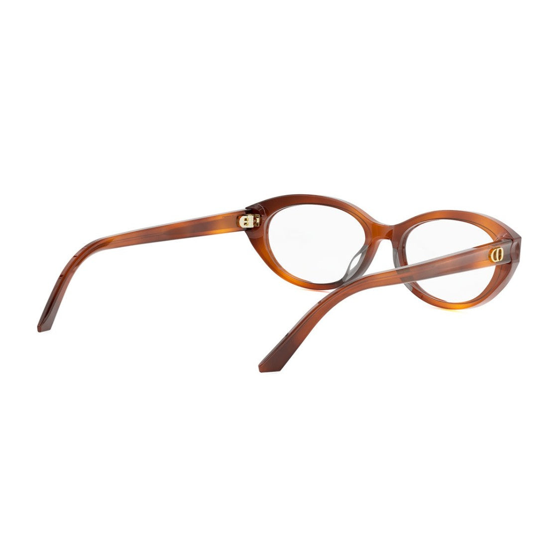 Dior Havana B1i Translucent Amber Oval Glasses