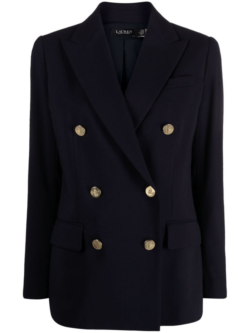 Lauren Ralph Lauren Double-Breasted Navy Blue Blazer