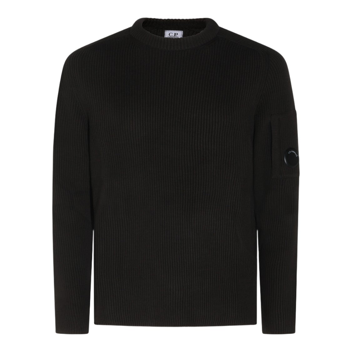 C.P. Company Ribbed Knit Sweater With Subtle Emblem Detail