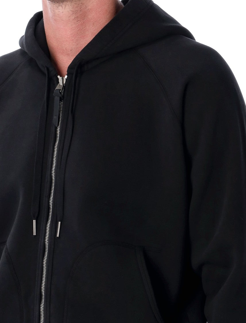 Tom Ford Black Zip-Up Hoodie With Raglan Sleeves