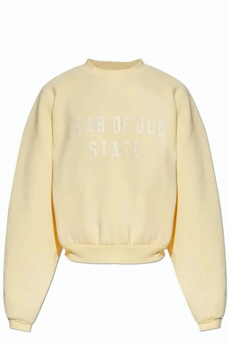 Fear Of God Cropped Fleece Zip-Up Hoodie
