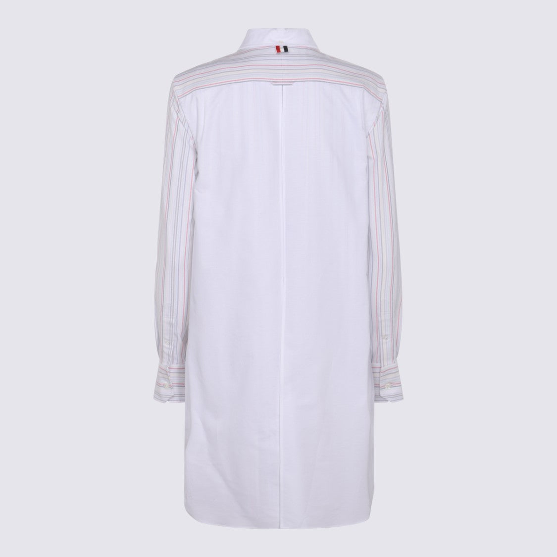 Thom Browne Shirt-Style Dress With Pointed Collar And Subtle Stripes