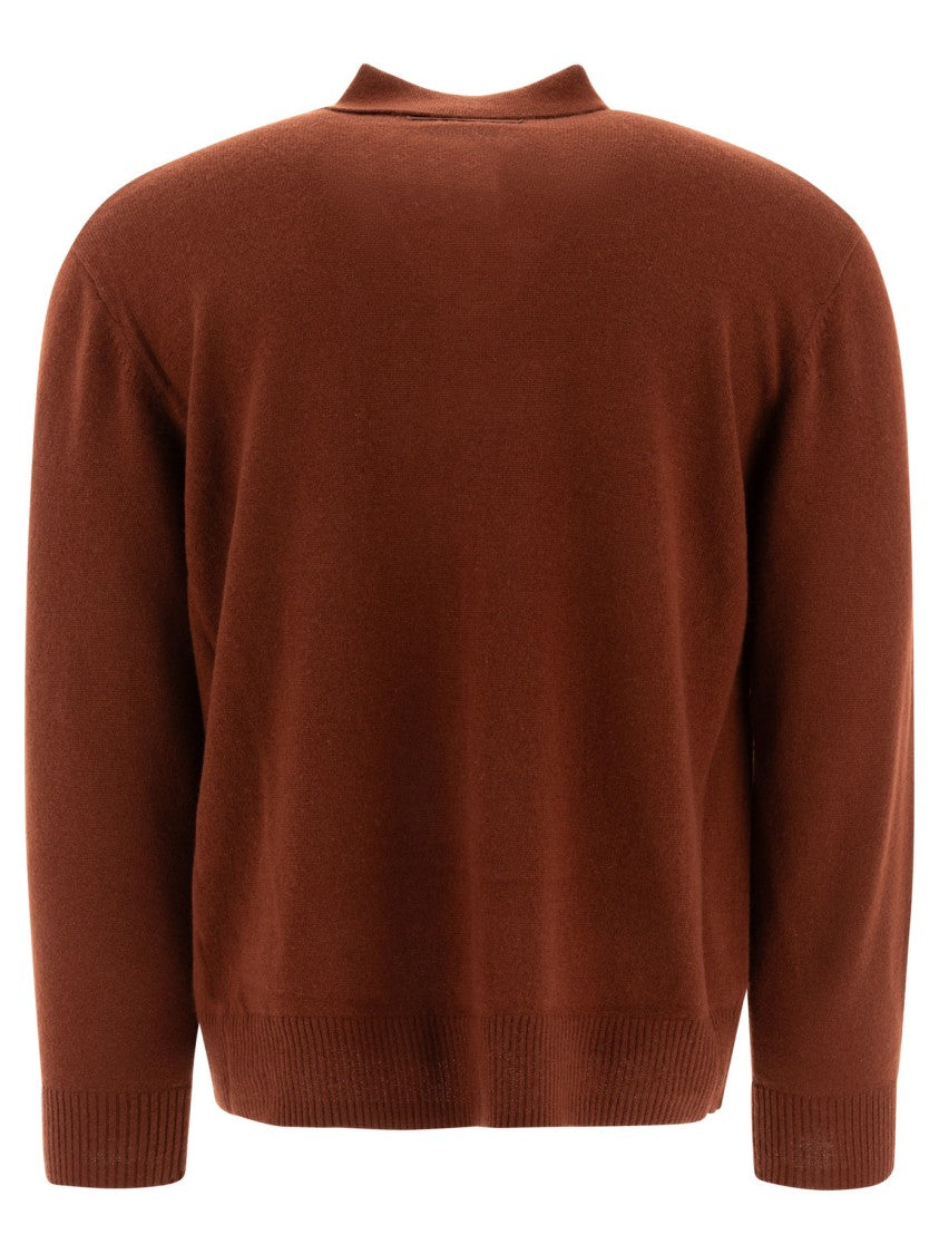 Undercover Brown Wool-Cashmere Blend Cardigan