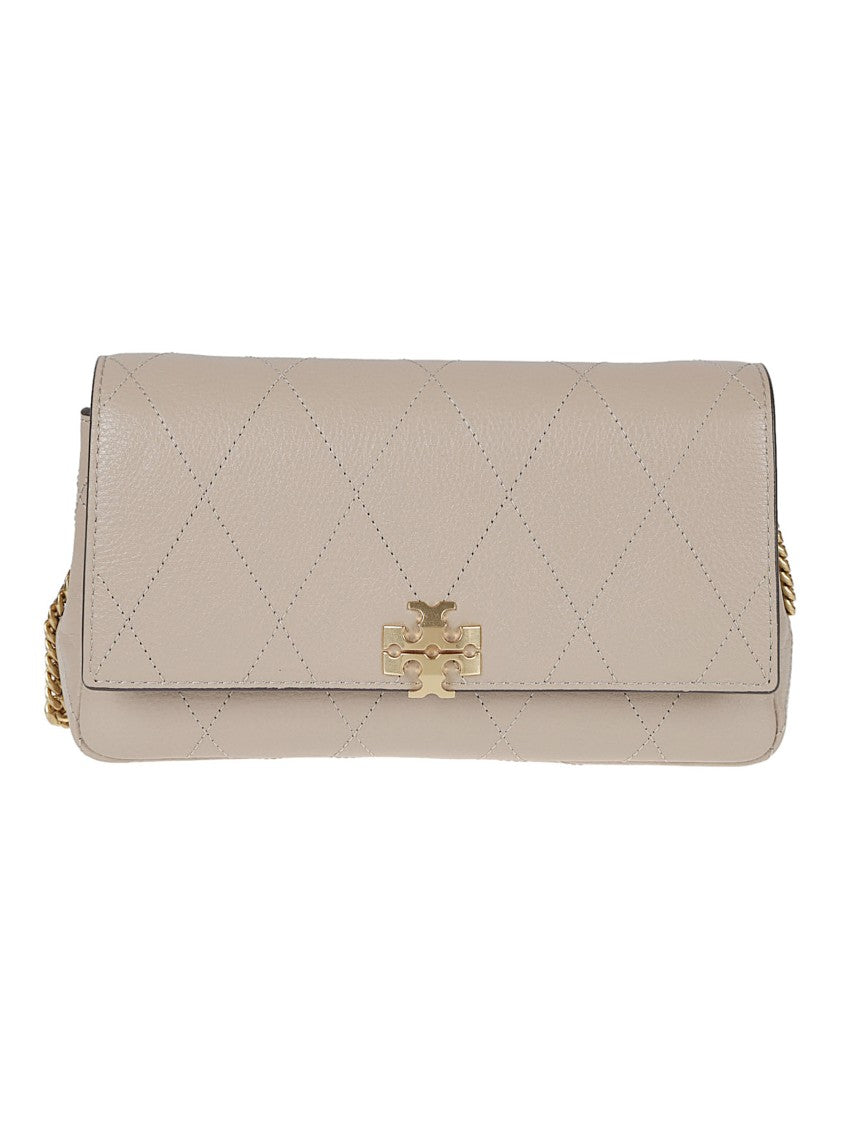 Tory Burch Leather Quilted Charlie Shoulder Bag