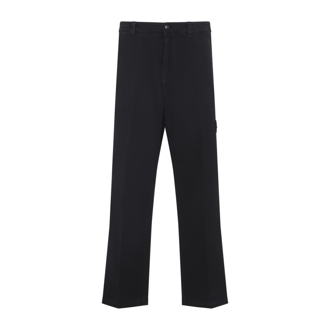Stone Island Black Cotton Loose Pants