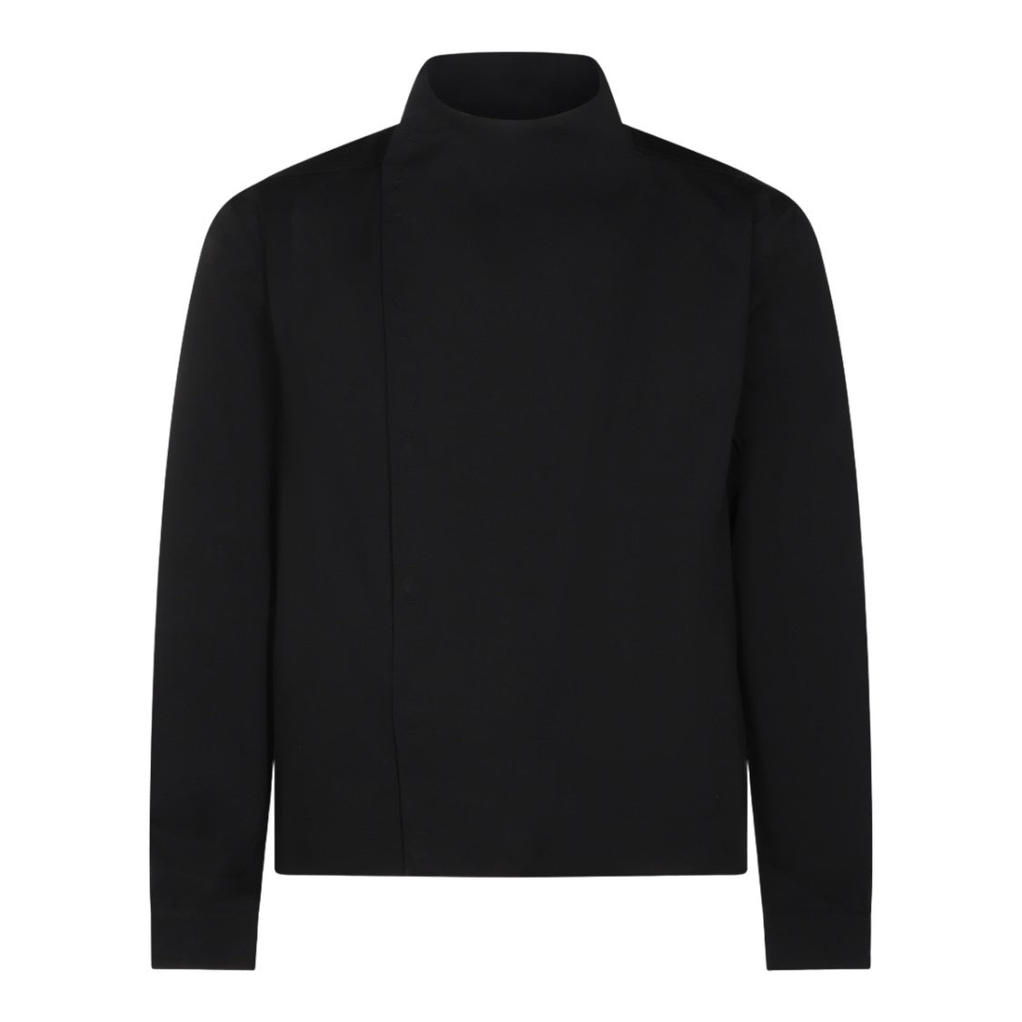 Rick Owens Structured Black Jacket With High Neckline
