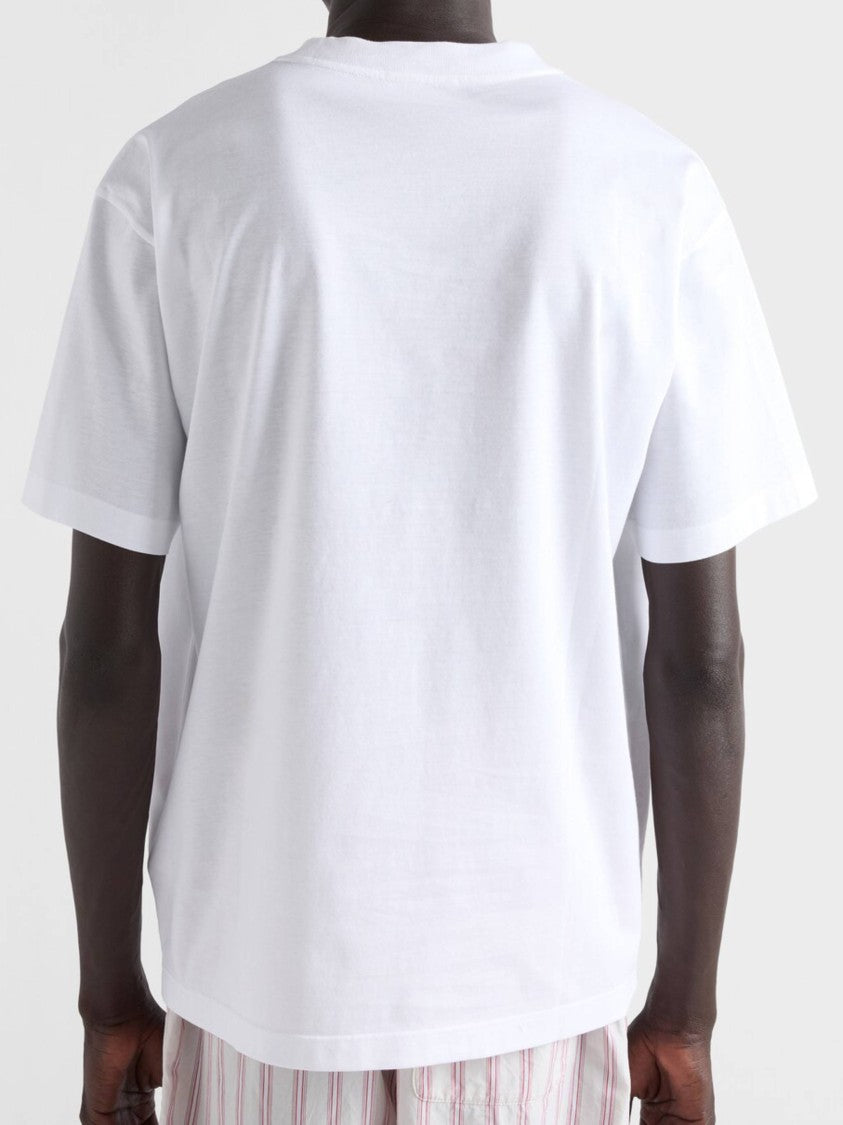 Prada White Cotton Crewneck T-Shirt