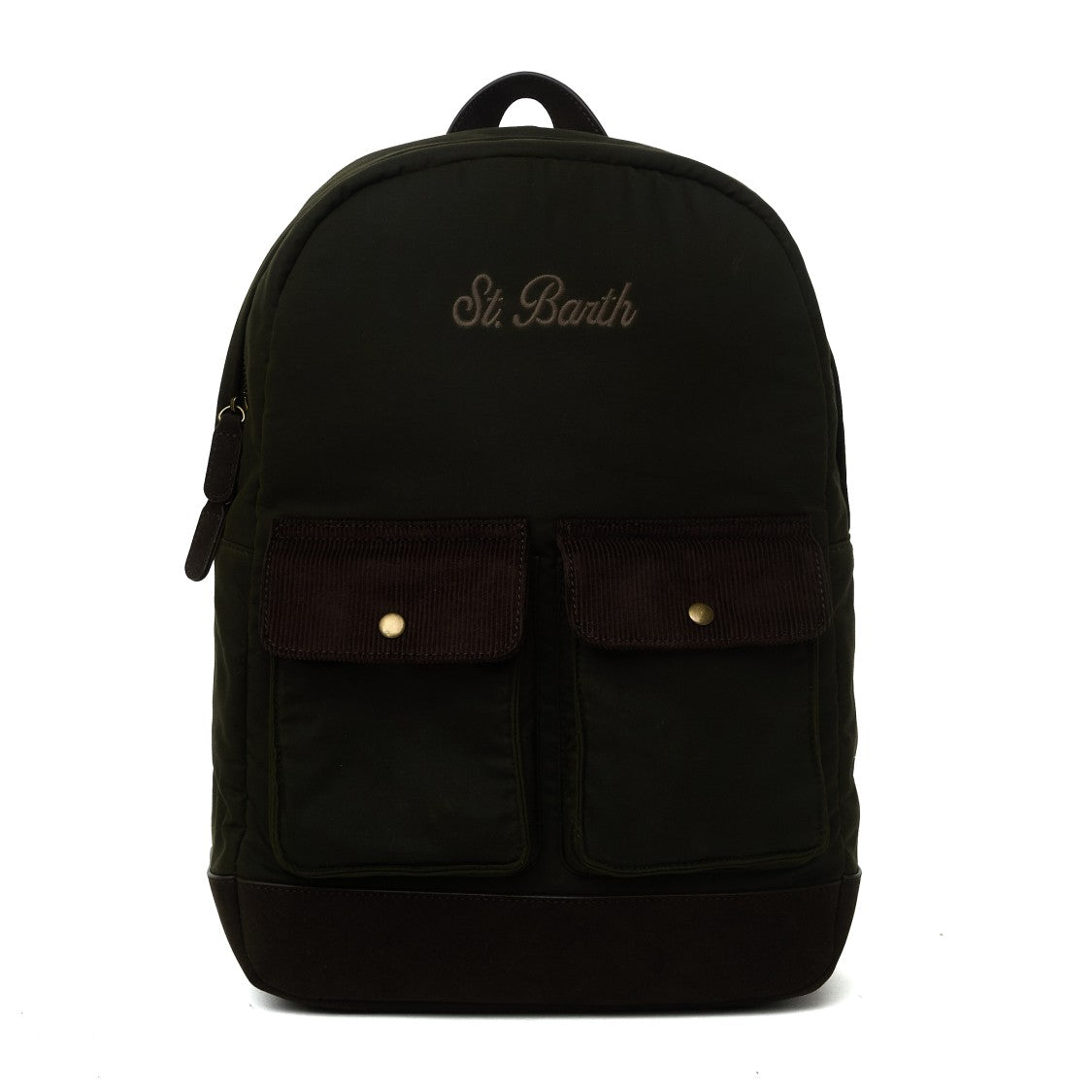 Mc2 Saint Barth Cody Wax Embroidered Logo Utility Backpack