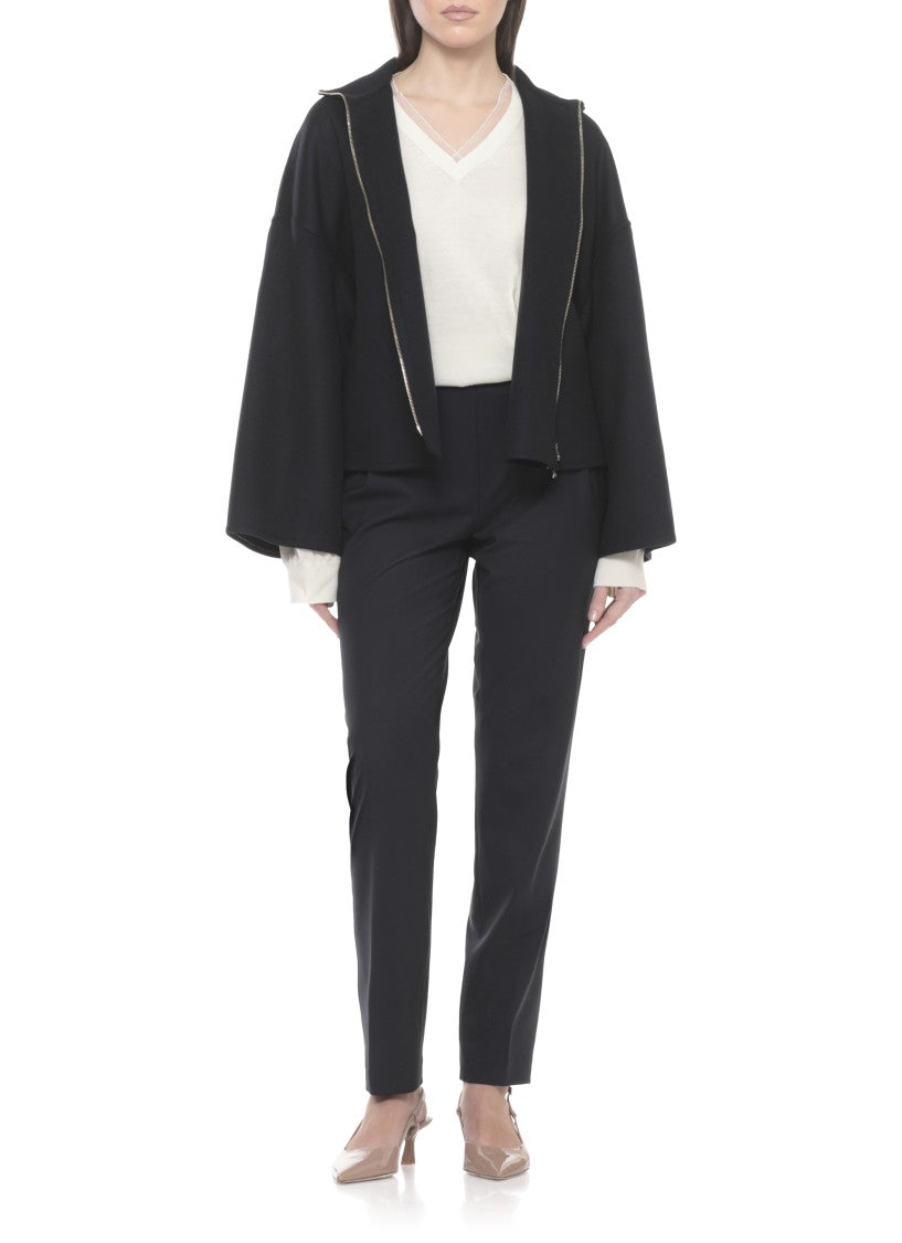 Fabiana Filippi Ivory Lightpoint Detail V-Neck Sweater