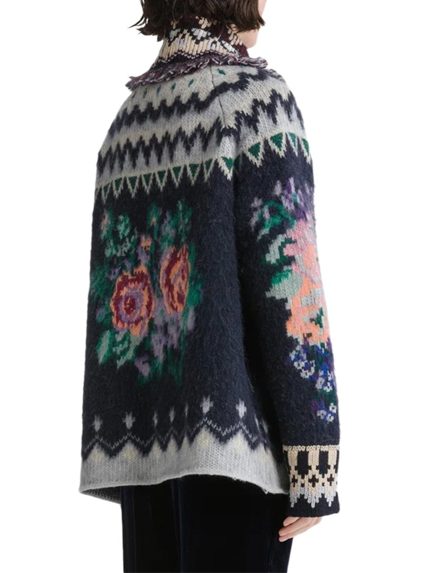 Forte Forte The Highlands Garden Jacquard Oversized Cardigan