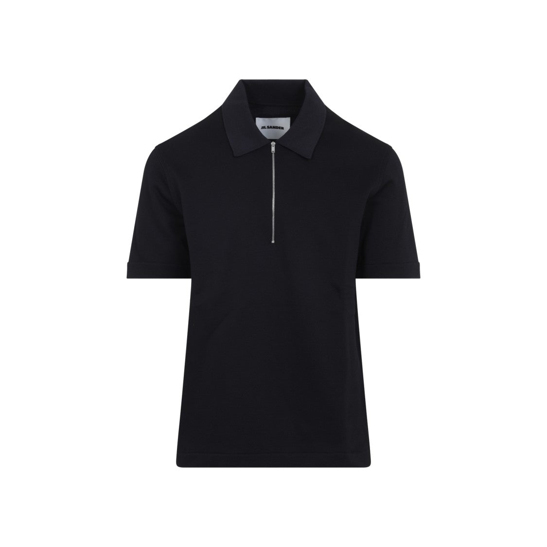 Jil Sander Short-Sleeve Half-Zip Polo Shirt With Minimalist Design