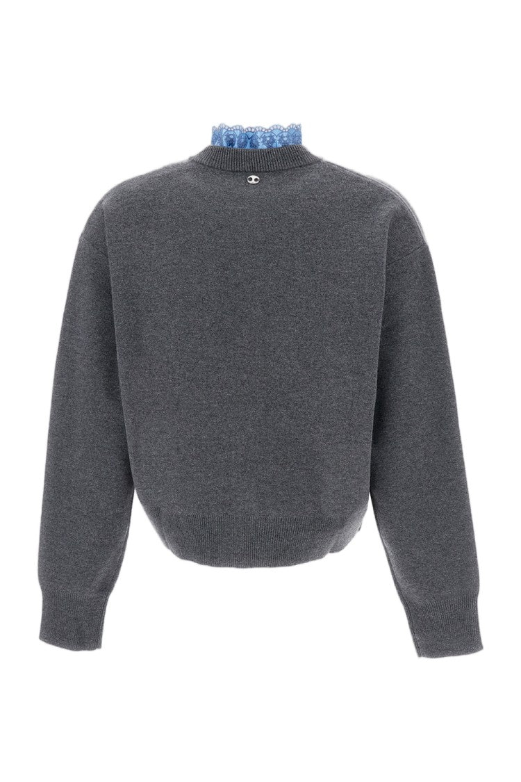 Rabanne Long-Sleeved Cardigan With Removable Satin Insert