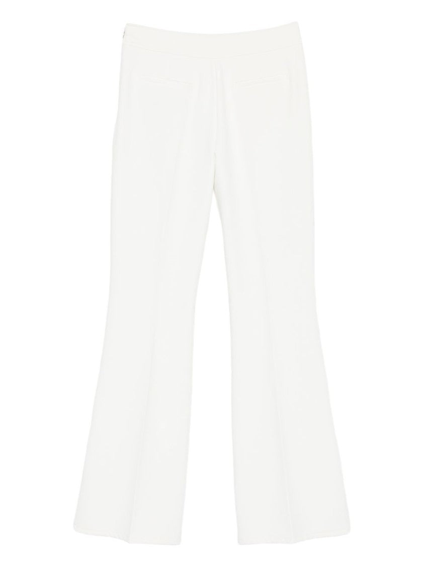 Liu Jo Flared White Trousers With Fitted Waist