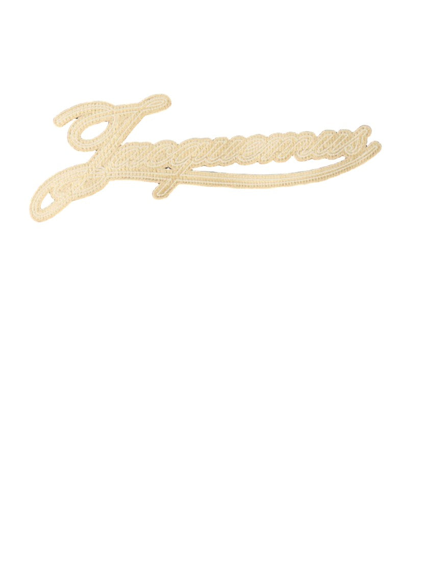 Jacquemus Vintage-Effect Cotton Jersey T-Shirt With Embroidered Logo Appliqués