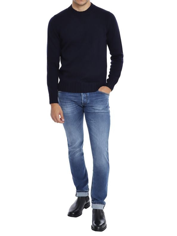Filippo De Laurentiis High Crew Neck Extra-Fine Merino Wool Sweater