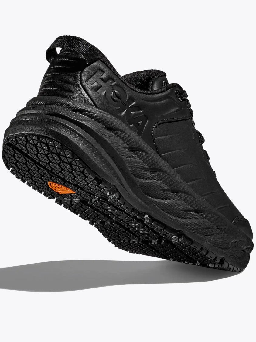 Hoka Black Cushioning Shoes With Wave-Pattern Sole And Comfort Features