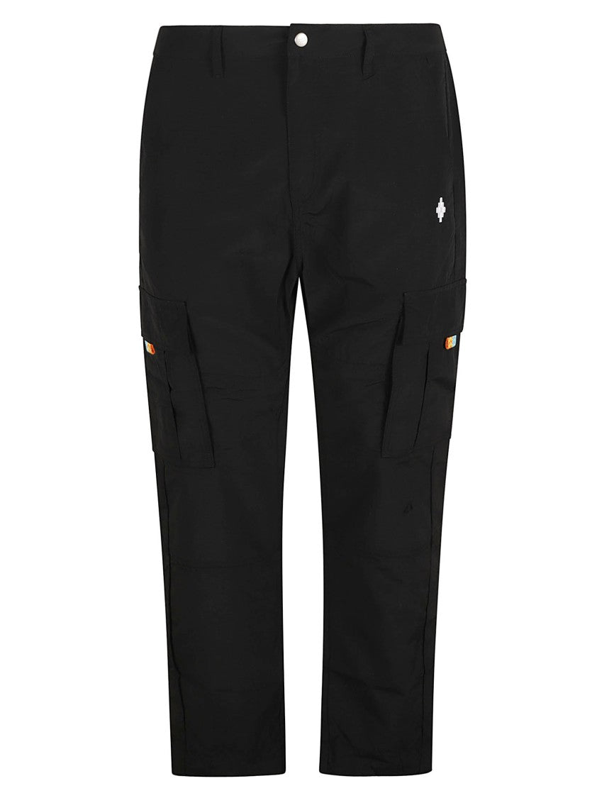 Marcelo Burlon Relaxed Fit Black Cargo Trousers
